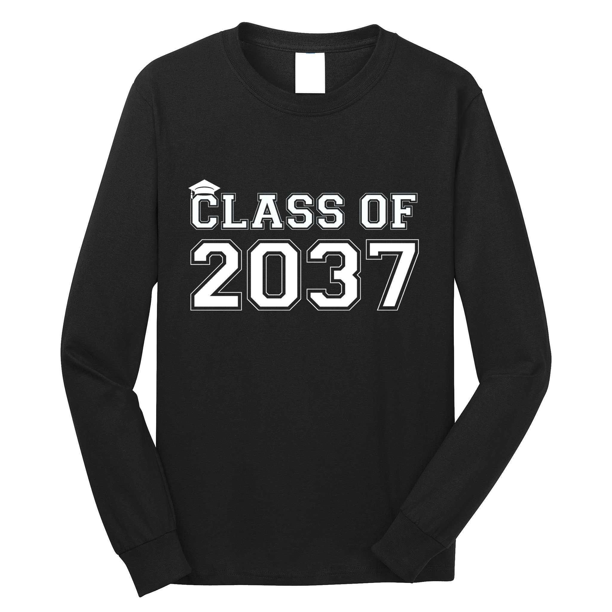Class Of 2037 Pre K Grow With Me Graduation Long Sleeve Shirt