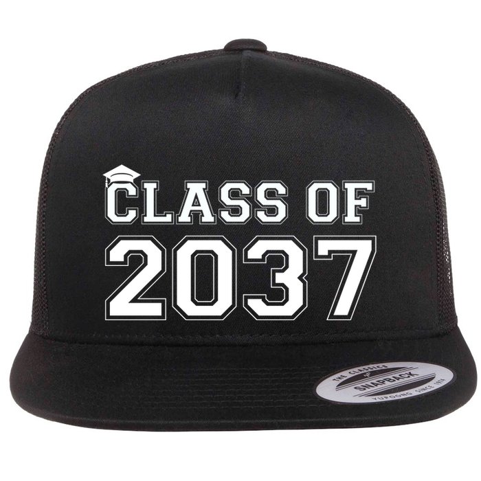 Class Of 2037 Pre K Grow With Me Graduation Flat Bill Trucker Hat