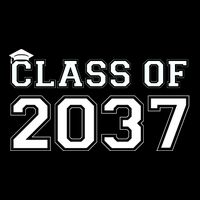 Class Of 2037 Pre K Grow With Me Graduation Flat Bill Trucker Hat
