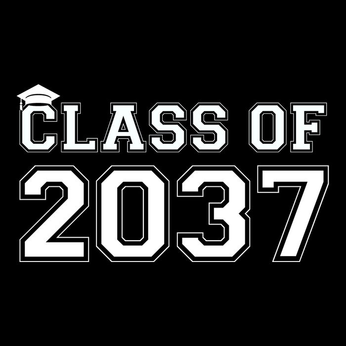 Class Of 2037 Pre K Grow With Me Graduation Flat Bill Trucker Hat