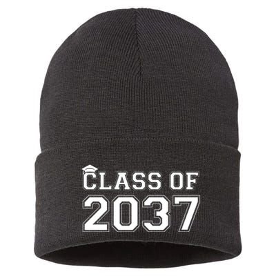 Class Of 2037 Pre K Grow With Me Graduation Sustainable Knit Beanie