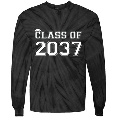 Class Of 2037 Pre K Grow With Me Graduation Tie-Dye Long Sleeve Shirt