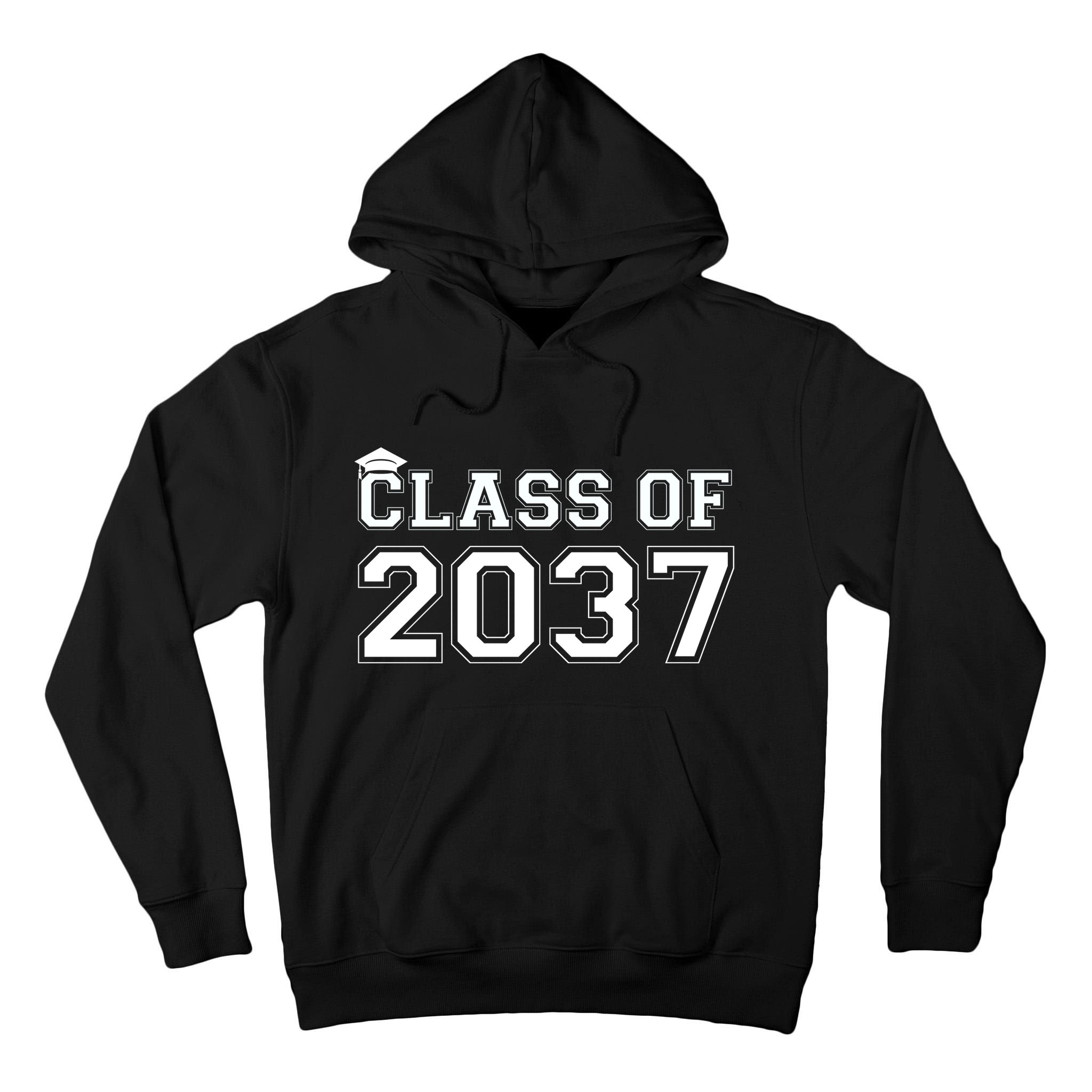 Class Of 2037 Pre K Grow With Me Graduation Tall Hoodie