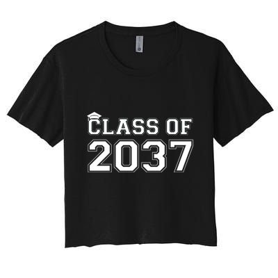 Class Of 2037 Pre K Grow With Me Graduation Crop Top