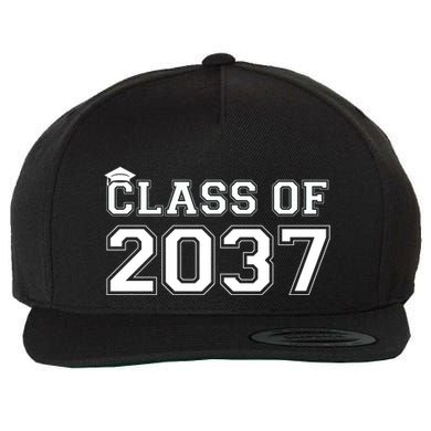 Class Of 2037 Pre K Grow With Me Graduation Wool Snapback Cap