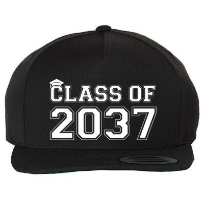 Class Of 2037 Pre K Grow With Me Graduation Wool Snapback Cap