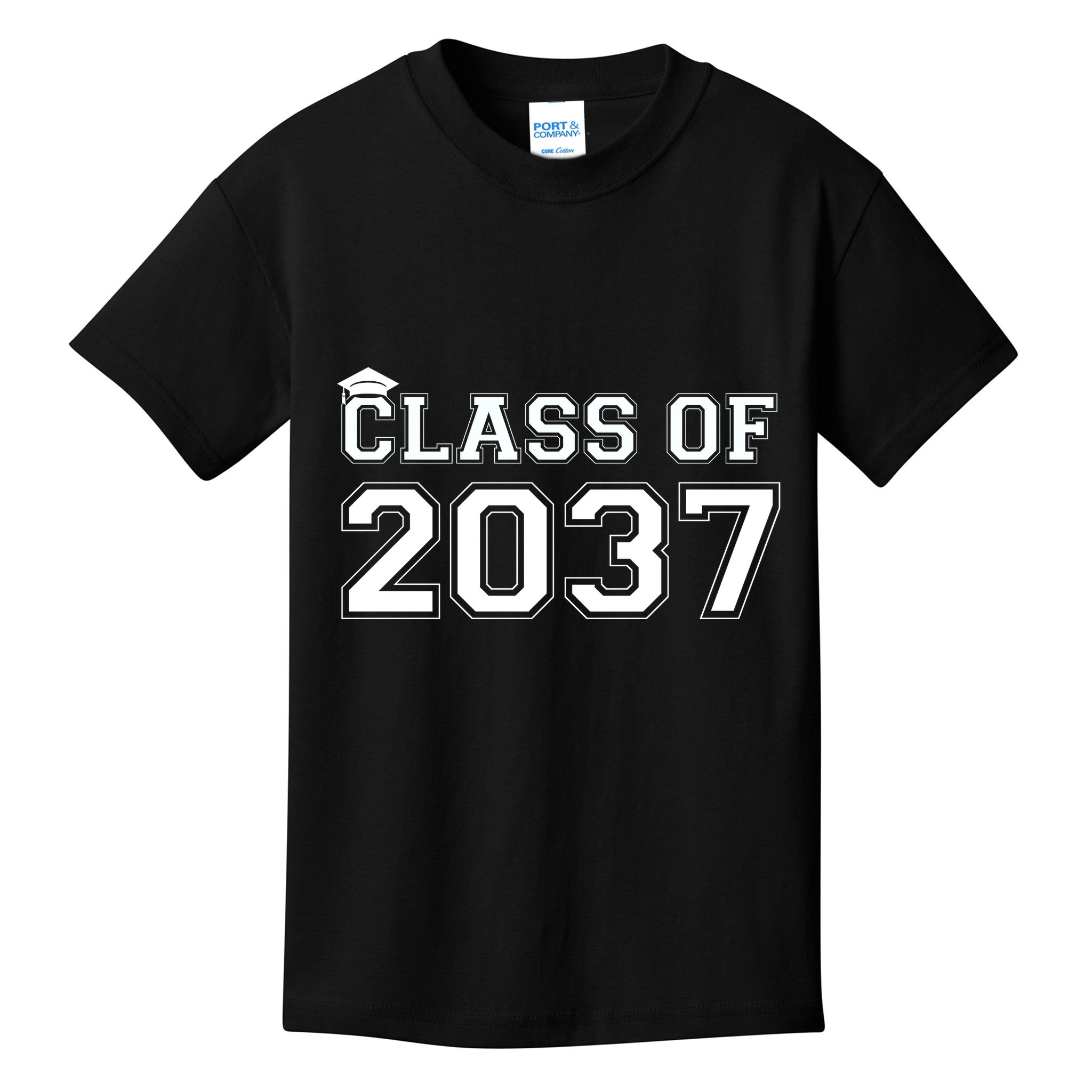 Class Of 2037 Pre K Grow With Me Graduation Kids T-Shirt