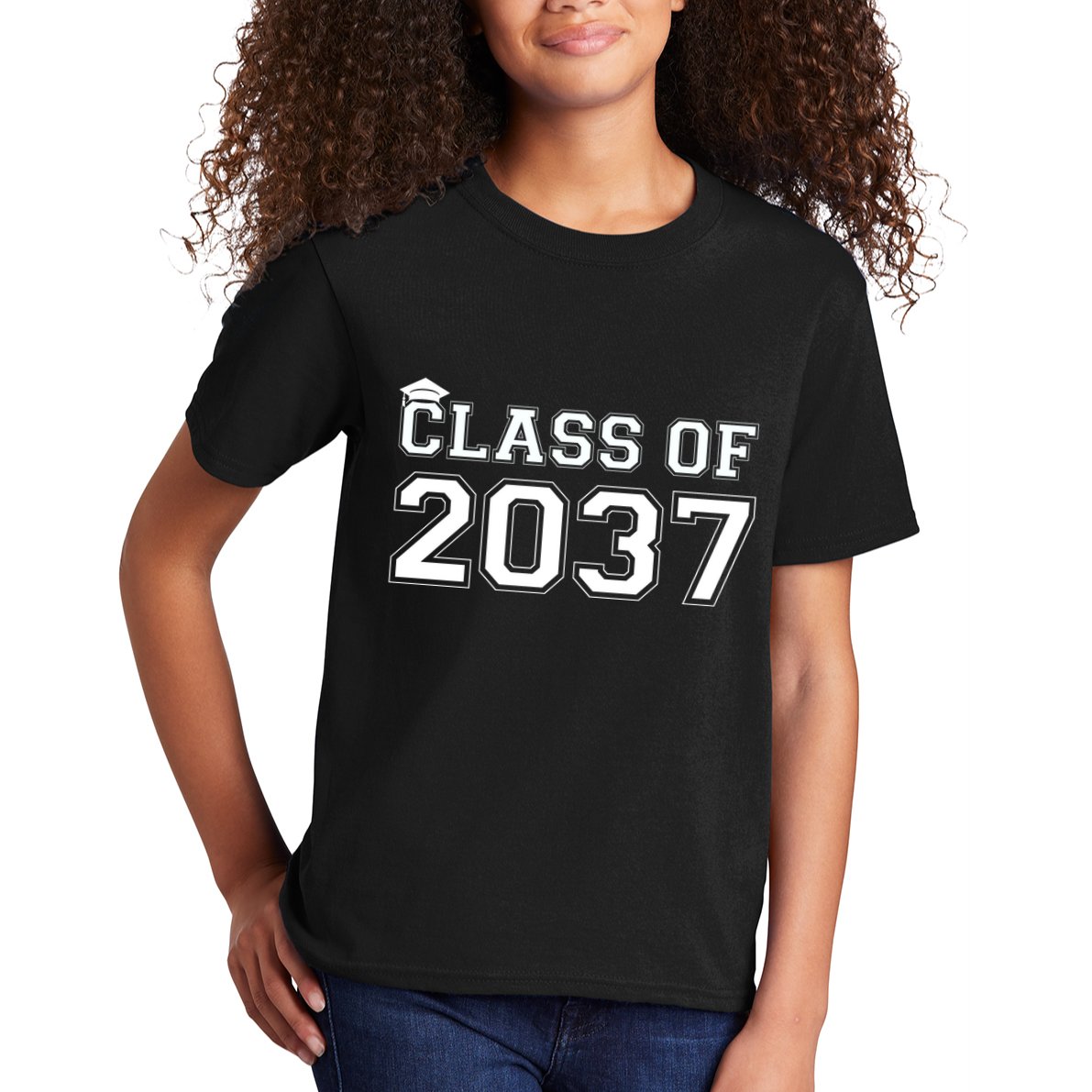 Class Of 2037 Pre K Grow With Me Graduation Kids T-Shirt