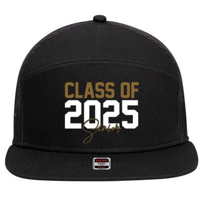 Class Of 2025 Senior Graduation 7 Panel Mesh Trucker Snapback Hat