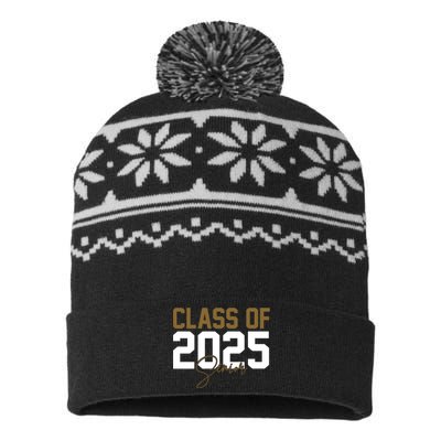 Class Of 2025 Senior Graduation USA-Made Snowflake Beanie