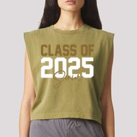 Class Of 2025 Senior Graduation Garment-Dyed Women's Muscle Tee
