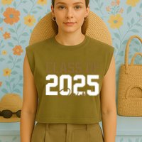 Class Of 2025 Senior Graduation Garment-Dyed Women's Muscle Tee
