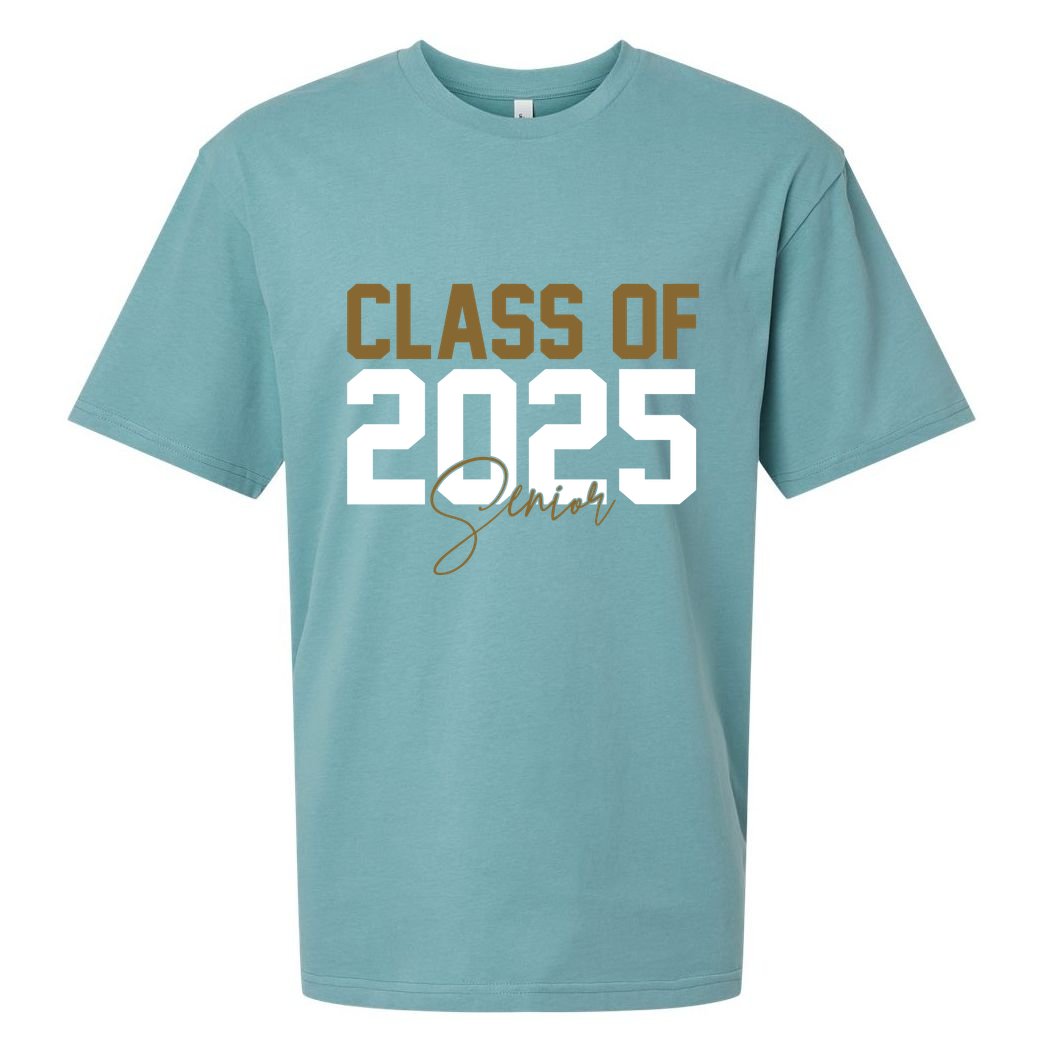 Class Of 2025 Senior Graduation Sueded Cloud Jersey T-Shirt