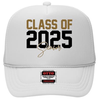 Class Of 2025 Senior Graduation High Crown Mesh Back Trucker Hat