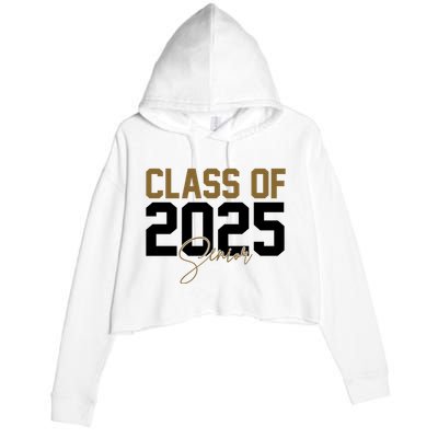 Class Of 2025 Senior Graduation Crop Fleece Hoodie
