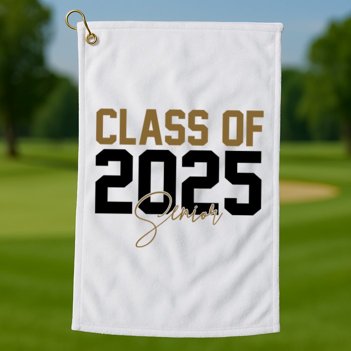 Class Of 2025 Senior Graduation Golf Towel