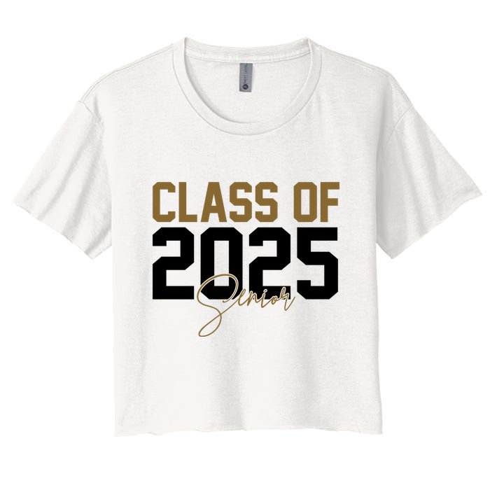 Class Of 2025 Senior Graduation Women's Crop Top Tee