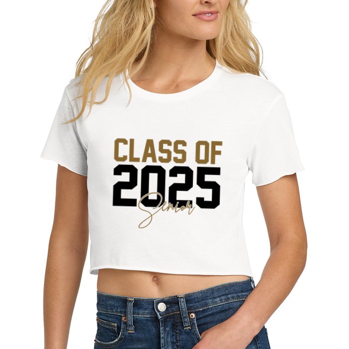 Class Of 2025 Senior Graduation Women's Crop Top Tee