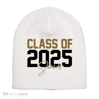 Class Of 2025 Senior Graduation Short Acrylic Beanie