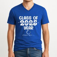 Class Of 2025 Senior Year Loading Funny Senior 2025 Cool Gift V-Neck T-Shirt