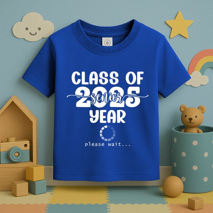 Class Of 2025 Senior Year Loading Funny Senior 2025 Cool Gift Toddler T-Shirt