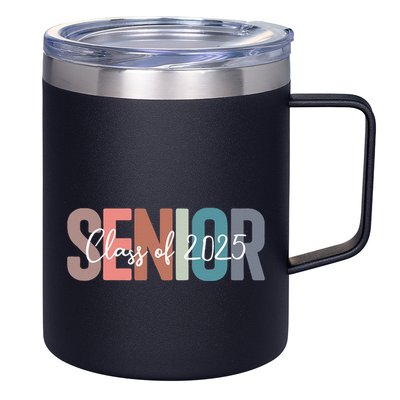 Class Of 2025 Senior Graduation Back To School Graduate Gift 12oz Stainless Steel Coffee Mug