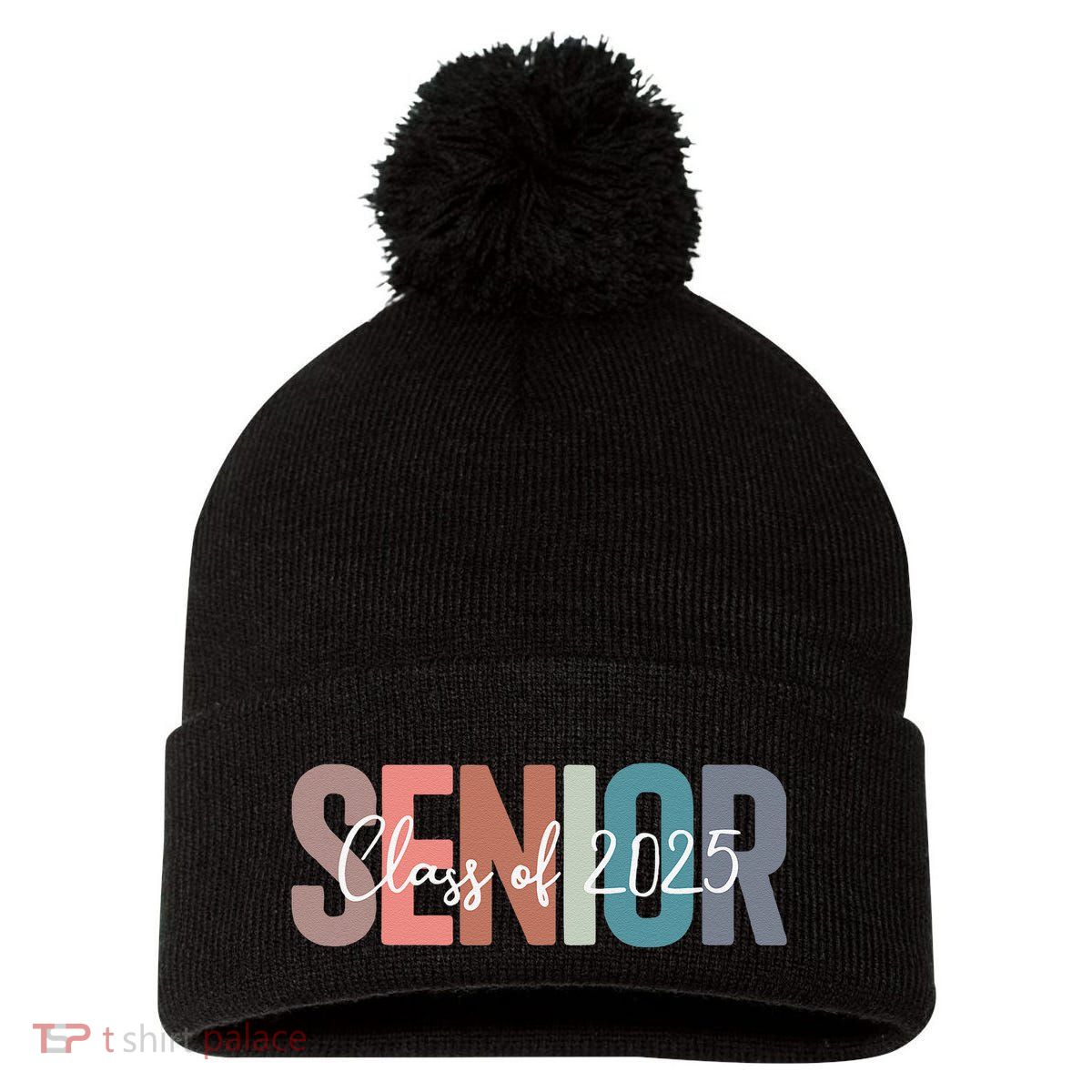 Class Of 2025 Senior Graduation Back To School Graduate Gift Pom Pom 12in Knit Beanie