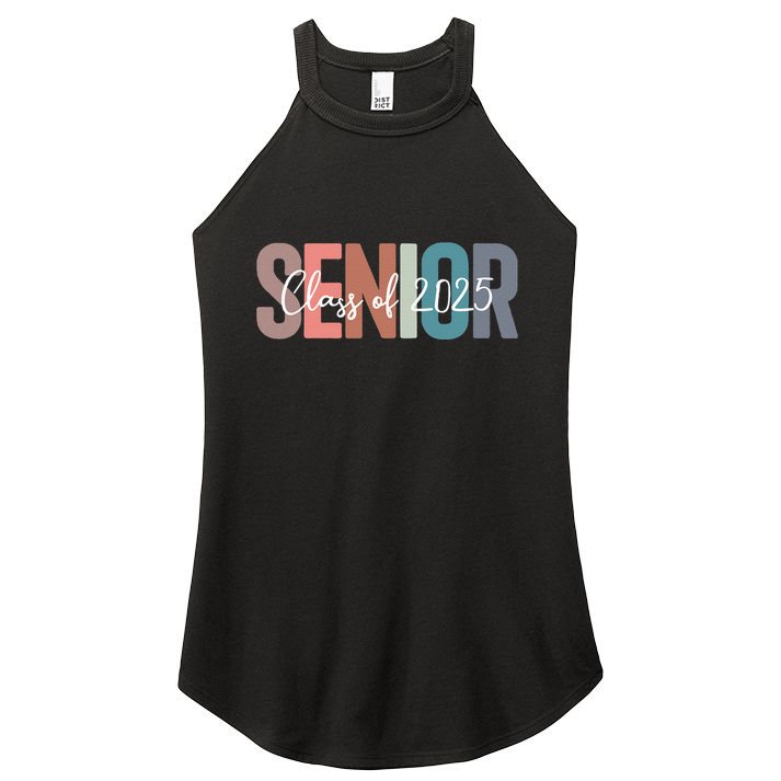 Class Of 2025 Senior Graduation Back To School Graduate Gift Women's Perfect Tri Rocker Tank