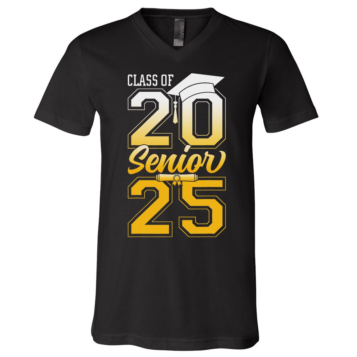Class Of 2025 Senior Grad College Graduation Gift Women V-Neck T-Shirt