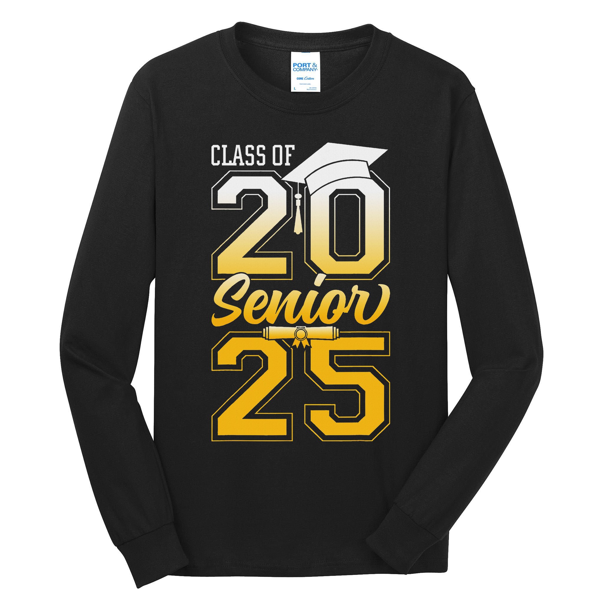 Class Of 2025 Senior Grad College Graduation Gift Women Tall Long Sleeve T-Shirt