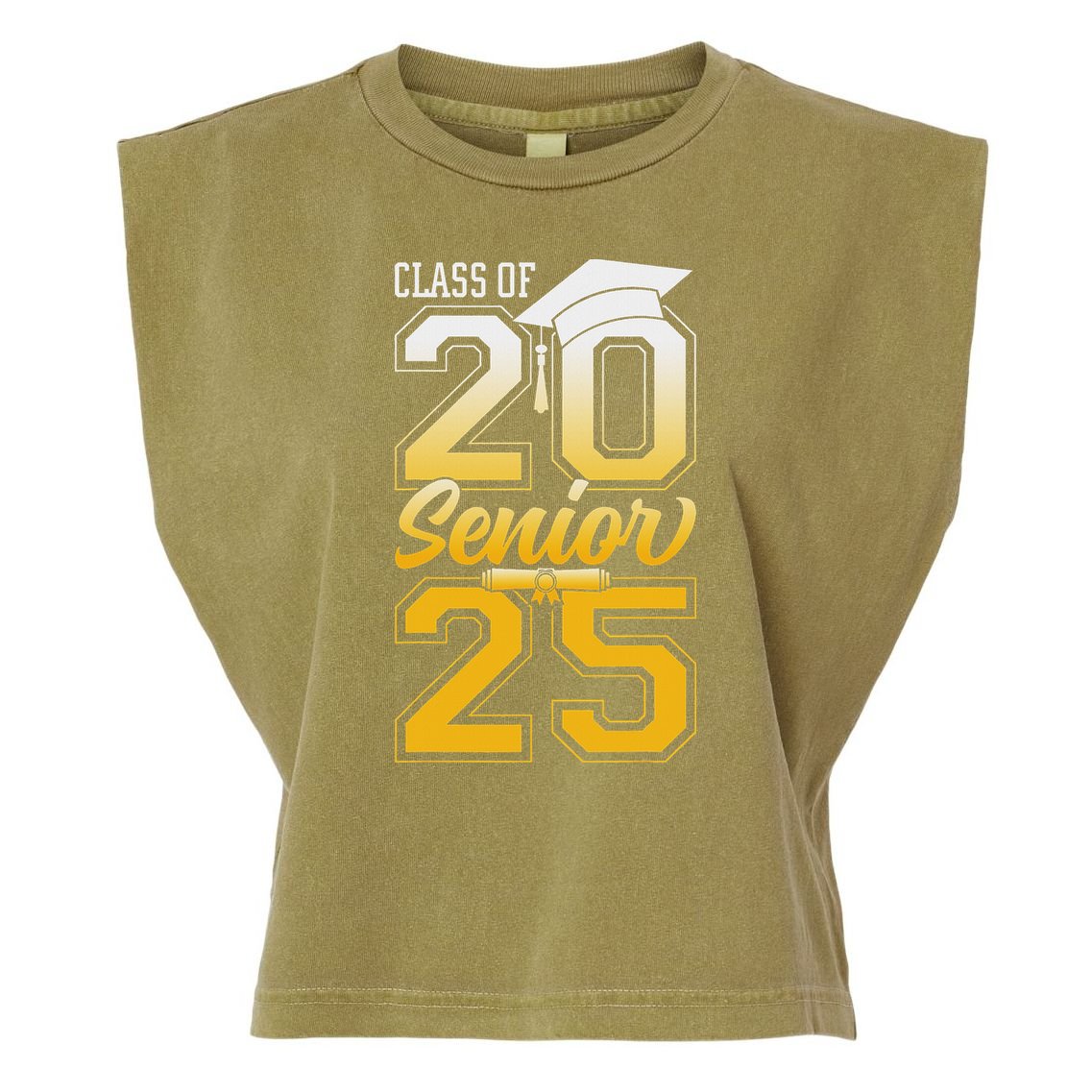 Class Of 2025 Senior Grad College Graduation Gift Women Garment-Dyed Women's Muscle Tee