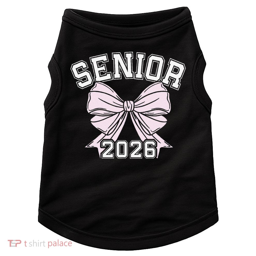 Class Of 2026 Senior Coquette Bow Aesthetic Doggie Tank