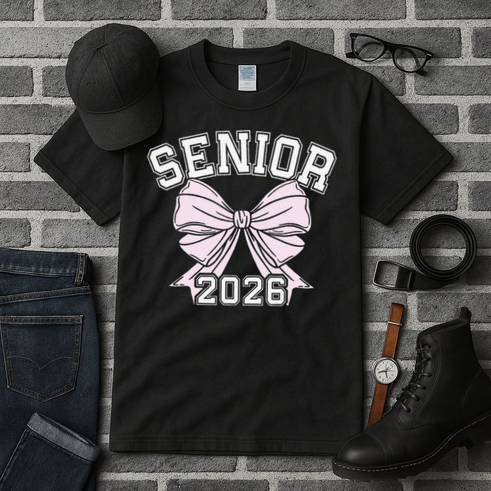 Class Of 2026 Senior Coquette Bow Aesthetic Tall T-Shirt