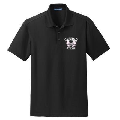 Class Of 2026 Senior Coquette Bow Aesthetic Dry Zone Grid Polo