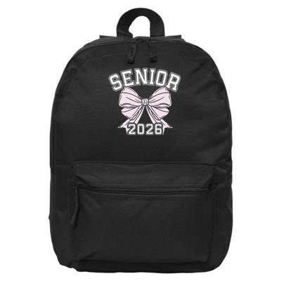 Class Of 2026 Senior Coquette Bow Aesthetic 16 in Basic Backpack