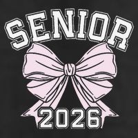 Class Of 2026 Senior Coquette Bow Aesthetic Large Microfiber Waffle Golf Towel