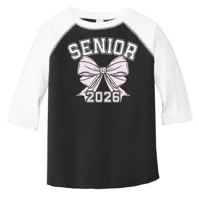 Class Of 2026 Senior Coquette Bow Aesthetic Toddler Fine Jersey T-Shirt