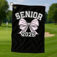 Class Of 2026 Senior Coquette Bow Aesthetic Golf Towel