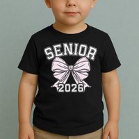 Class Of 2026 Senior Coquette Bow Aesthetic Toddler T-Shirt