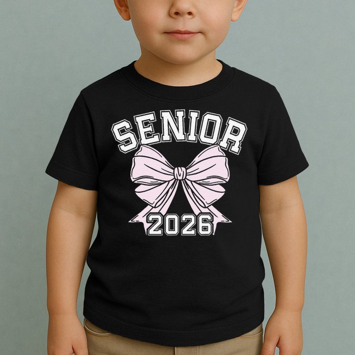 Class Of 2026 Senior Coquette Bow Aesthetic Toddler T-Shirt
