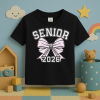 Class Of 2026 Senior Coquette Bow Aesthetic Toddler T-Shirt