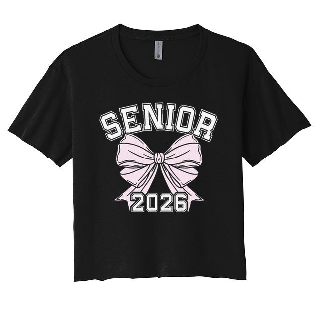 Class Of 2026 Senior Coquette Bow Aesthetic Crop Top