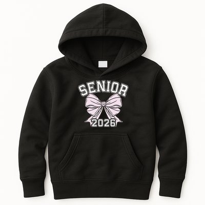 Class Of 2026 Senior Coquette Bow Aesthetic Kids Hoodie
