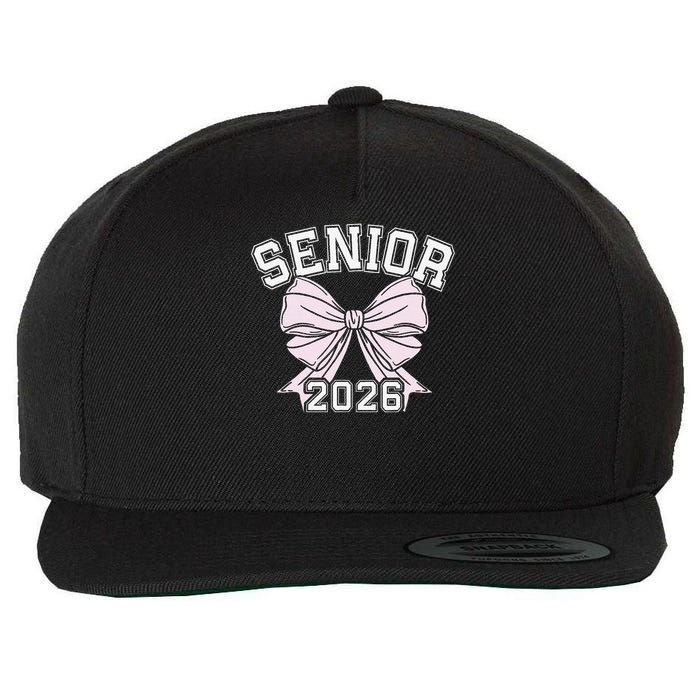 Class Of 2026 Senior Coquette Bow Aesthetic Wool Snapback Cap