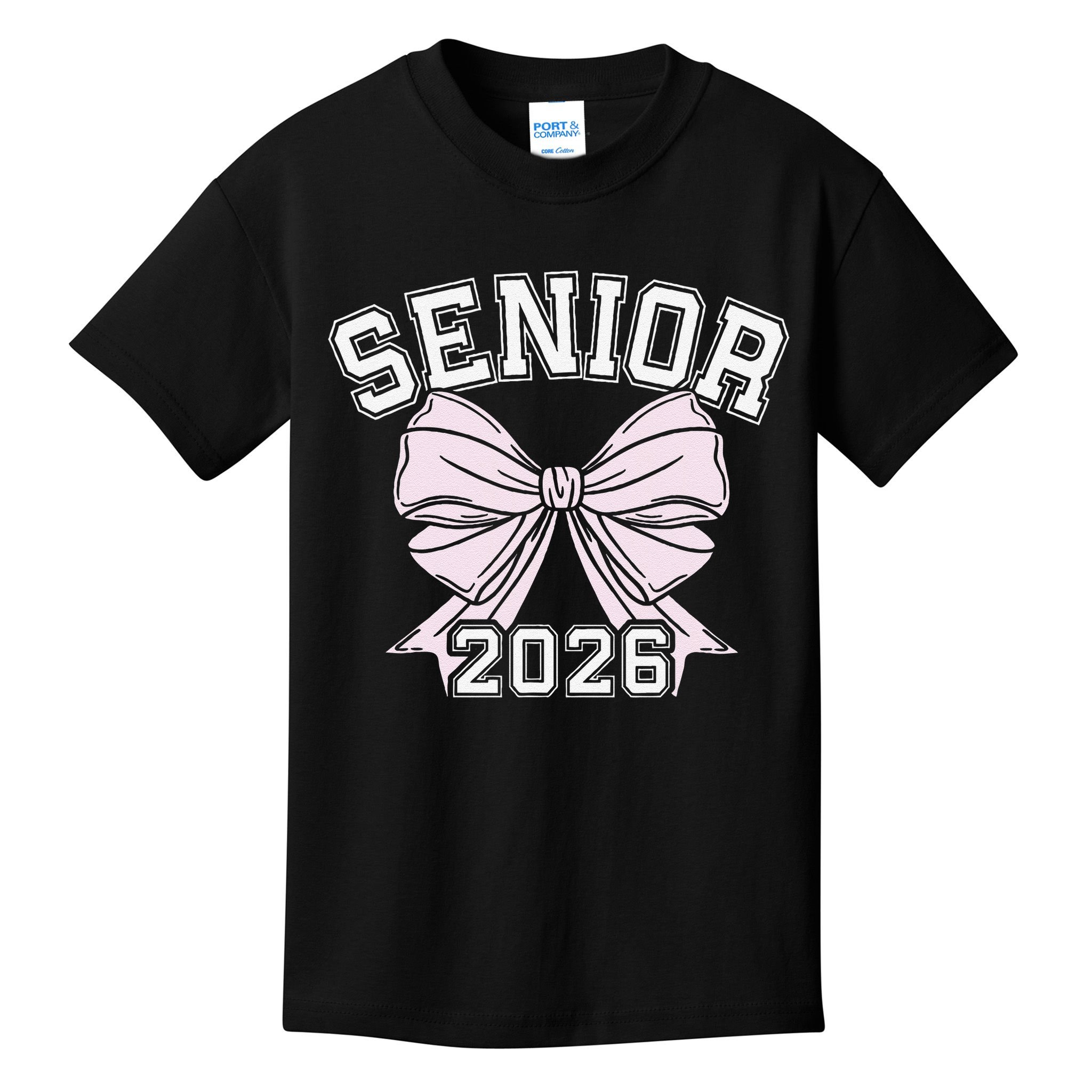 Class Of 2026 Senior Coquette Bow Aesthetic Kids T-Shirt