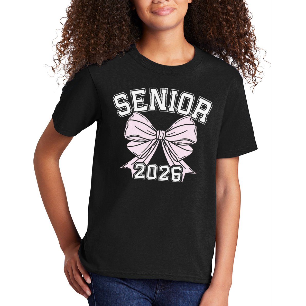 Class Of 2026 Senior Coquette Bow Aesthetic Kids T-Shirt