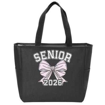 Class Of 2026 Senior Coquette Bow Aesthetic Zip Tote Bag