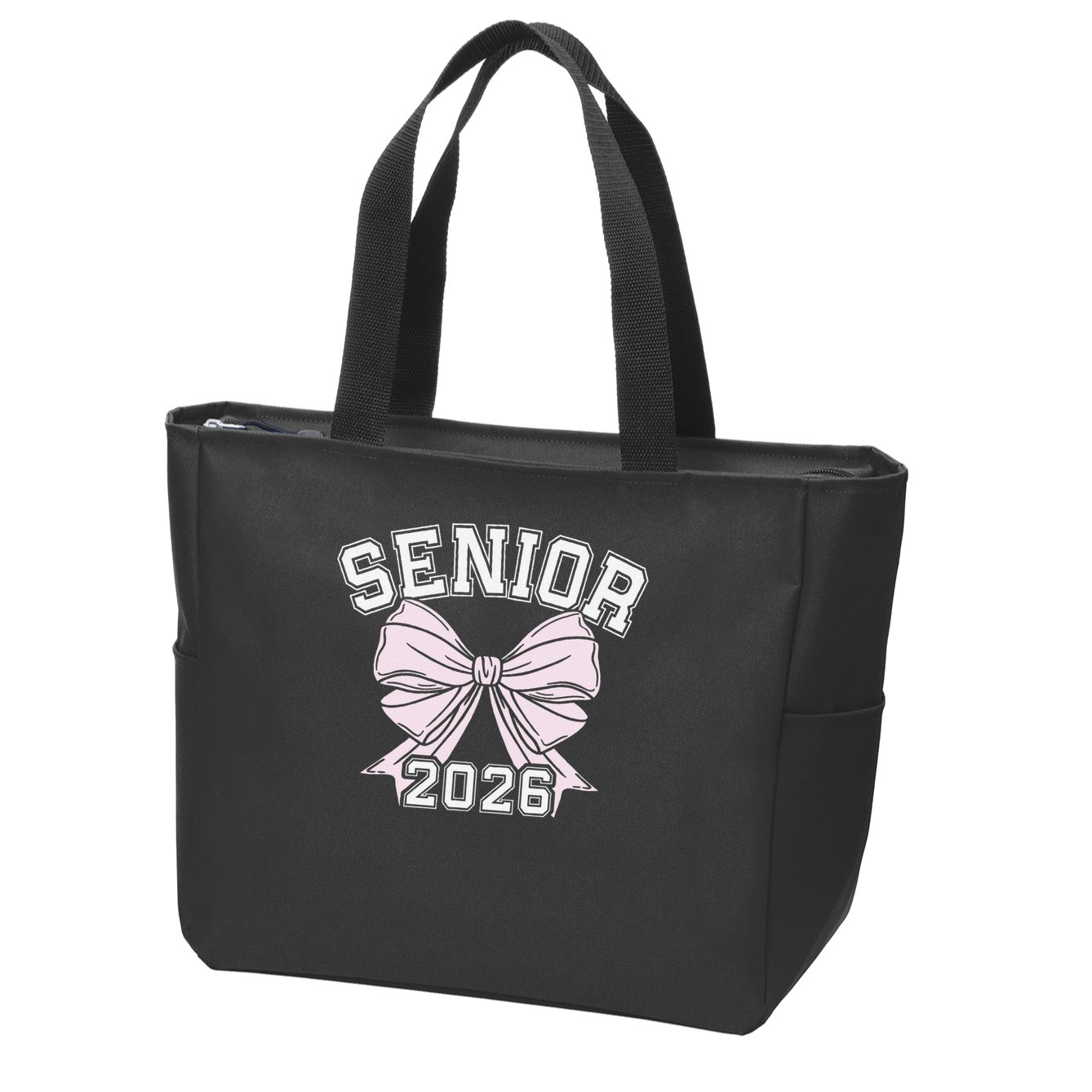 Class Of 2026 Senior Coquette Bow Aesthetic Zip Tote Bag
