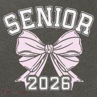 Class Of 2026 Senior Coquette Bow Aesthetic Cotton Canvas Backpack