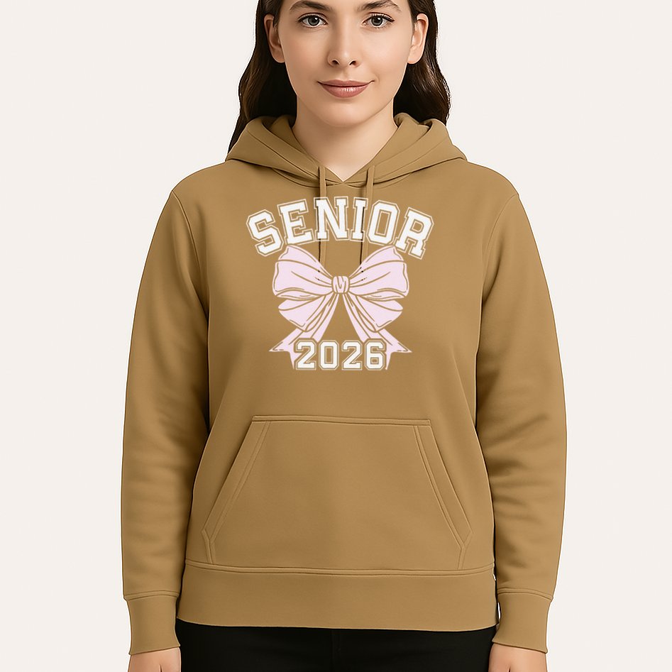 Class Of 2026 Senior Coquette Bow Aesthetic Hoodie